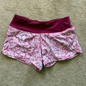 Lululemon Floral Pink Women's Shorts